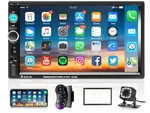 Podofo 7" Double Din Car Stereo Radio MP5 Player Bluetooth Touchscreen W/camera. Fixed Price $59.99.