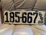 1922 Colorado License Plate Maybe Repaint. Fixed Price $50.00.