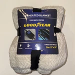 New Style Goodyear 12VOLT Heated Travel Blanket. Size 55IN X 39IN,. Fixed Price $25.00.