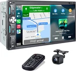 7" Double Din Stereo With Wireless Apple Carplay & Android Auto, Qled Touchs. Fixed Price $233.99.