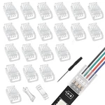 Eplzon 4 Pin Led Strip Connector - Rgb Lights Adapter (20PCS). Fixed Price $14.43.