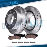 Rear Drilled Rotor Ceramic Brakes Pads For 2003 - 2008 Dodge 2500 3500. Fixed Price $185.02.