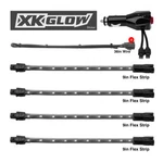 Xkglow Car Interior Led Accent Light Kit 4 Strip Single Color 9 Inch. Fixed Price $44.39.