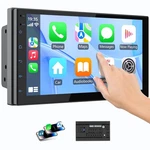 Haudio Double Din Wireless Carplay For Car, 7" Hd Touchscreen Black. Fixed Price $105.32.