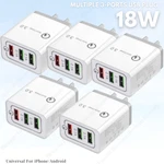 Multiple 3-PORT Usb Ac Plug Quick Charger Block Universal Phone Cube 18W Box Lot. Fixed Price $345.37.