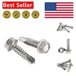 Efficient Install 410 Stainless Steel Hex Washer Self-drilling Screws 100 Pcs. Fixed Price $22.99.