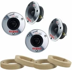 2-PAIR Titanium Horn Bullet Tweeters 175W 4-8 Ohm W/ Custom Mdf Adapters. Fixed Price $54.95.