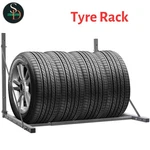 Modern Tyre Rack Storage Shelf Wheel Stand Silver Galvanised Steel Vidaxl. Fixed Price $77.92.