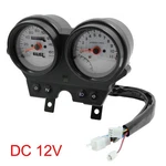 Dc 12V Black Shell Dual Odometer Tachometer Speedometer Cluster For Motorcycle. Fixed Price $35.99.