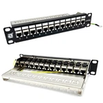Ets 12 Port Patch Panel 10 Inch CAT6A Inline Keystone, Feedthrough Coupler. Fixed Price $44.99.