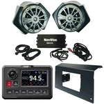 Navatlas NA30C Powersports Receiver, 6.5" Powered Speaker System, Amp, Dash Kit. Fixed Price $924.00.