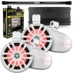 DS18 Nxl 8" White Tower Speakers + Amplifier Pu-tube For Truck Beds Kit. Fixed Price $2376.95.