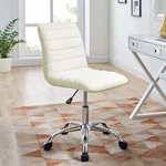 Modway Ripple Ribbed Armless Mid Back Swivel Conference Office Chair In White. Fixed Price $71.27.